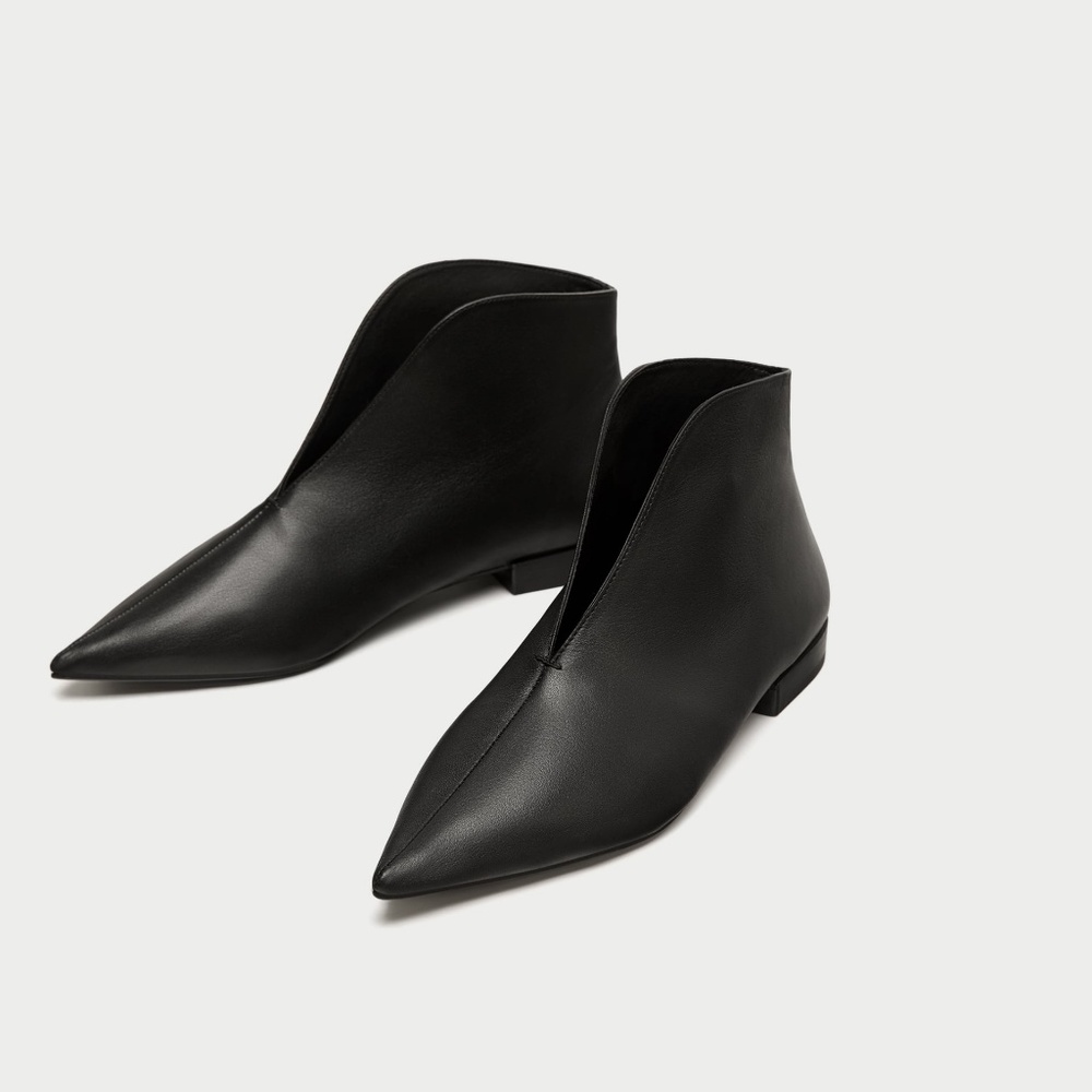 Zara AW17 Size 5 Black Ankle Boots